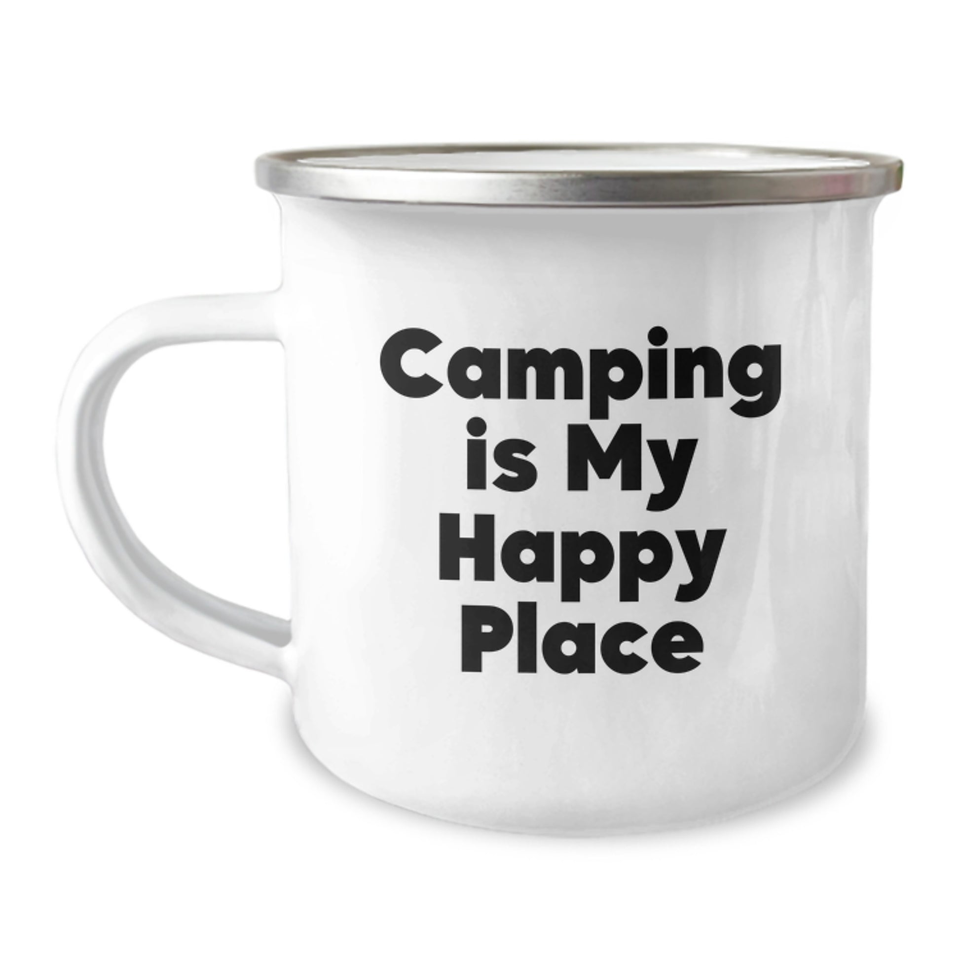 Camping Gifts from Friends, Funny Camping Mug, 'Camping Is My Happy Place', Perfect for Camping Enthusiasts, Graduation Unique Gifts - Image 1