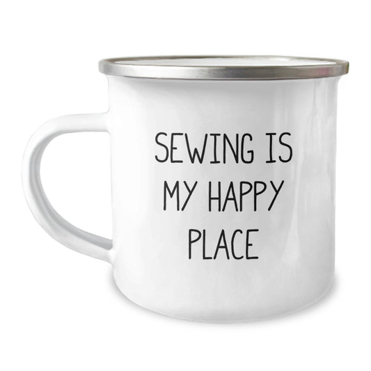 Funny Sewing Gifts for Sewing Enthusiasts, Camping Mugs with Inspirational Quote, Gifts from Friends to Family - Image 1