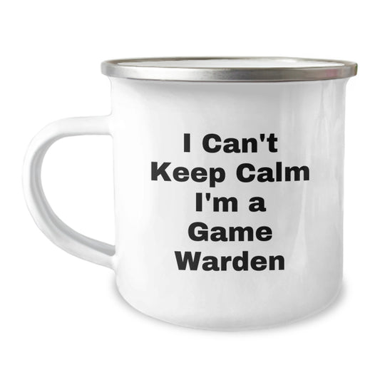 Funny Game Warden Gifts from Men to Friends - I Cant Keep Calm I'm A Game Warden Camping Mug for Christmas Unique Gifts - Image 1