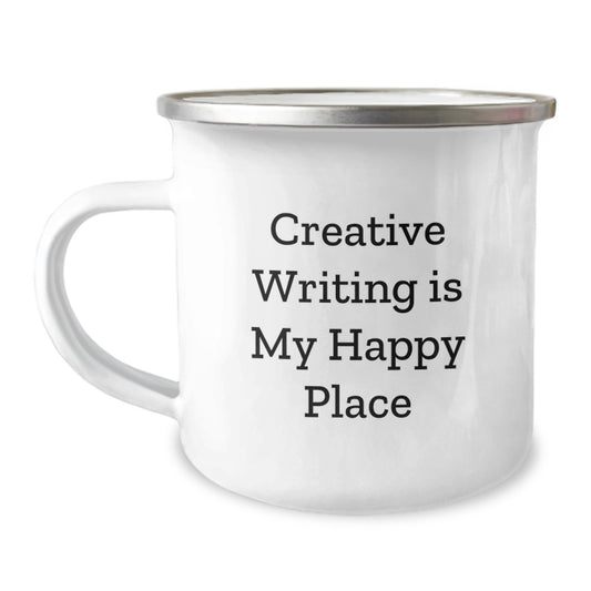 Creative Writing Enthusiast Gifts from Friends, Unique Valentine's Gifts for Creative Writing Lovers, Funny Camping Mug - Image 1