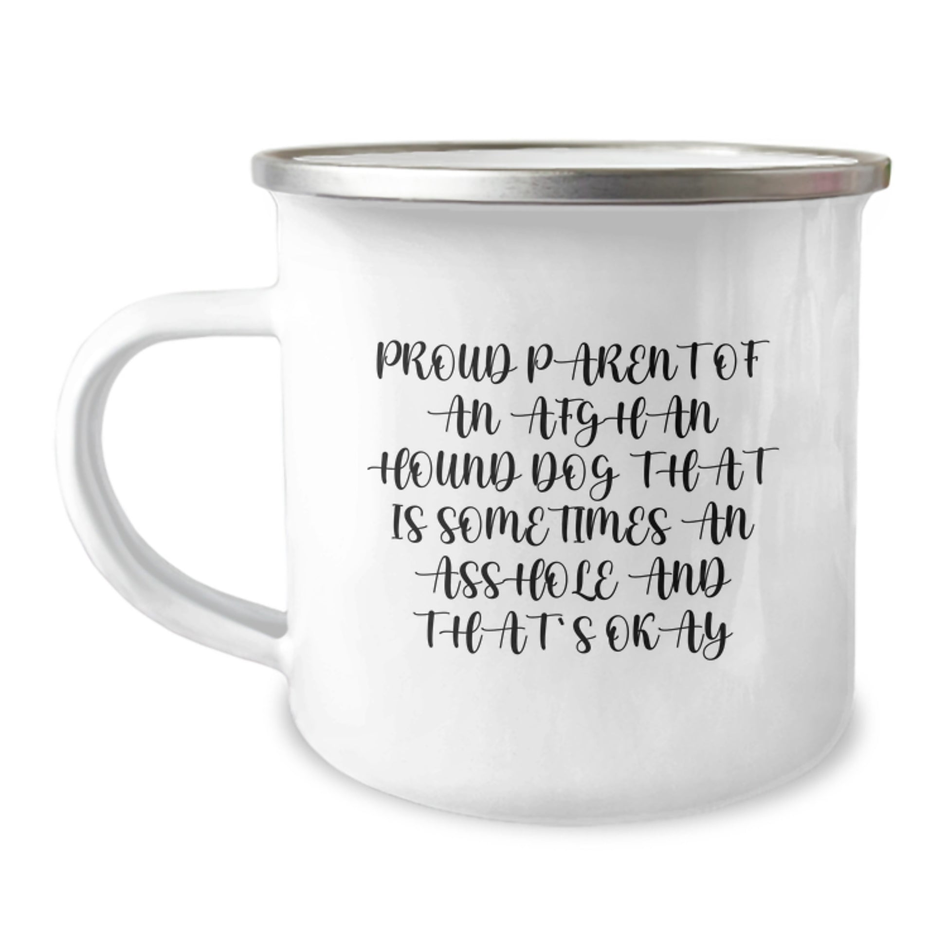Funny Afghan Hound Dog Gifts for Proud Parents, Valentine's Unique Gifts from Friends to Family, Afghan Hound Dog Camping Mug - Image 1
