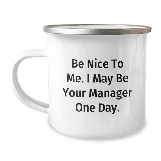 Funny Manager Gifts: Inspirational Quote Camping Mug for Manager, Gifts from Coworkers, Perfect Graduation Unique Gifts for Him or Her - Image 1