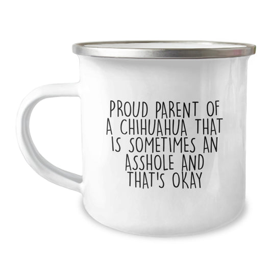 Funny Chihuahua Dog Camping Mug Gifts from Friends for Birthday Unique - Image 1