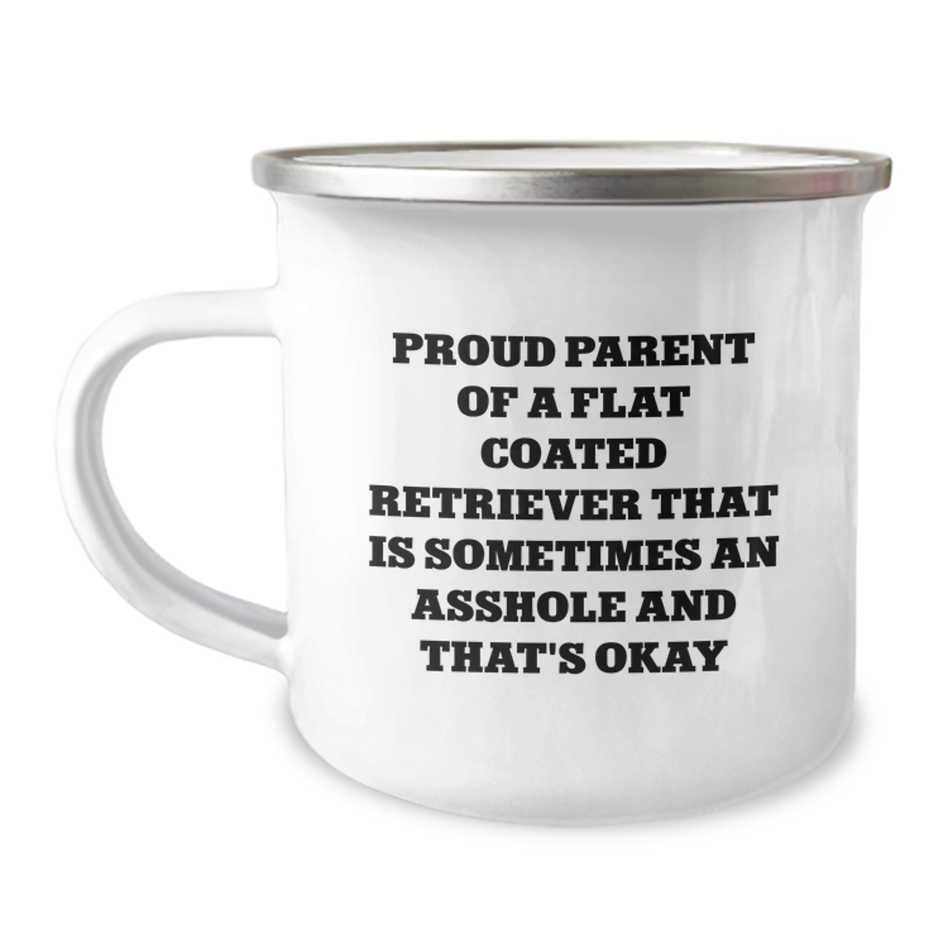 Funny Flat Coated Retriever Dog Camping Mugs for Birthday Unique Gifts from Friends to Proud Parents of Flat Coated Retrievers, Camping Lovers, and Outdoor Enthusiasts - Image 1
