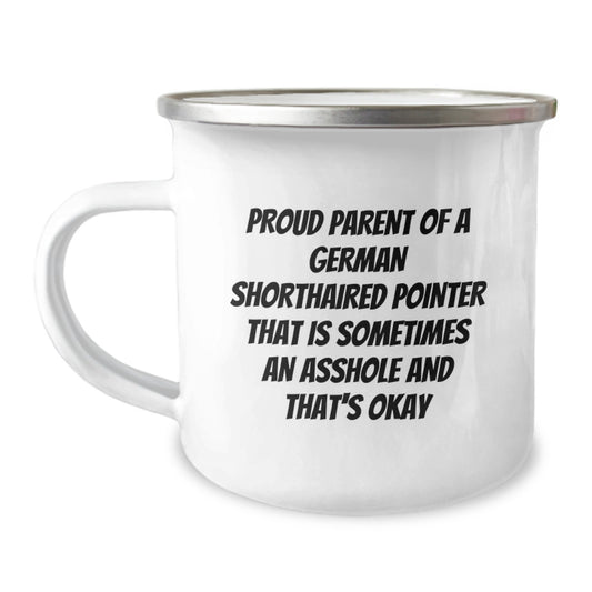 Gifts from Dad for German Shorthaired Pointer Dog Lovers | Proud Parent Humor Camping Mug for Father's Day Unique Gifts - Image 1
