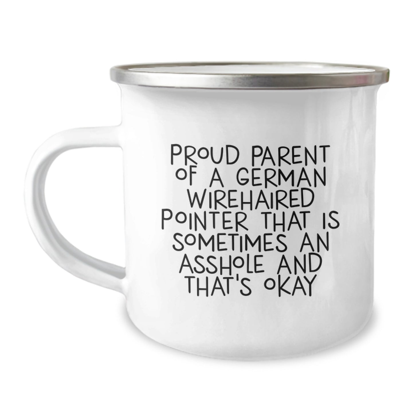 Funny German Wirehaired Pointer Dog Gifts for Men, Proud Parent German Wirehaired Pointer Dog Camping Mug, Unique Graduation Gifts from Dad - Image 1