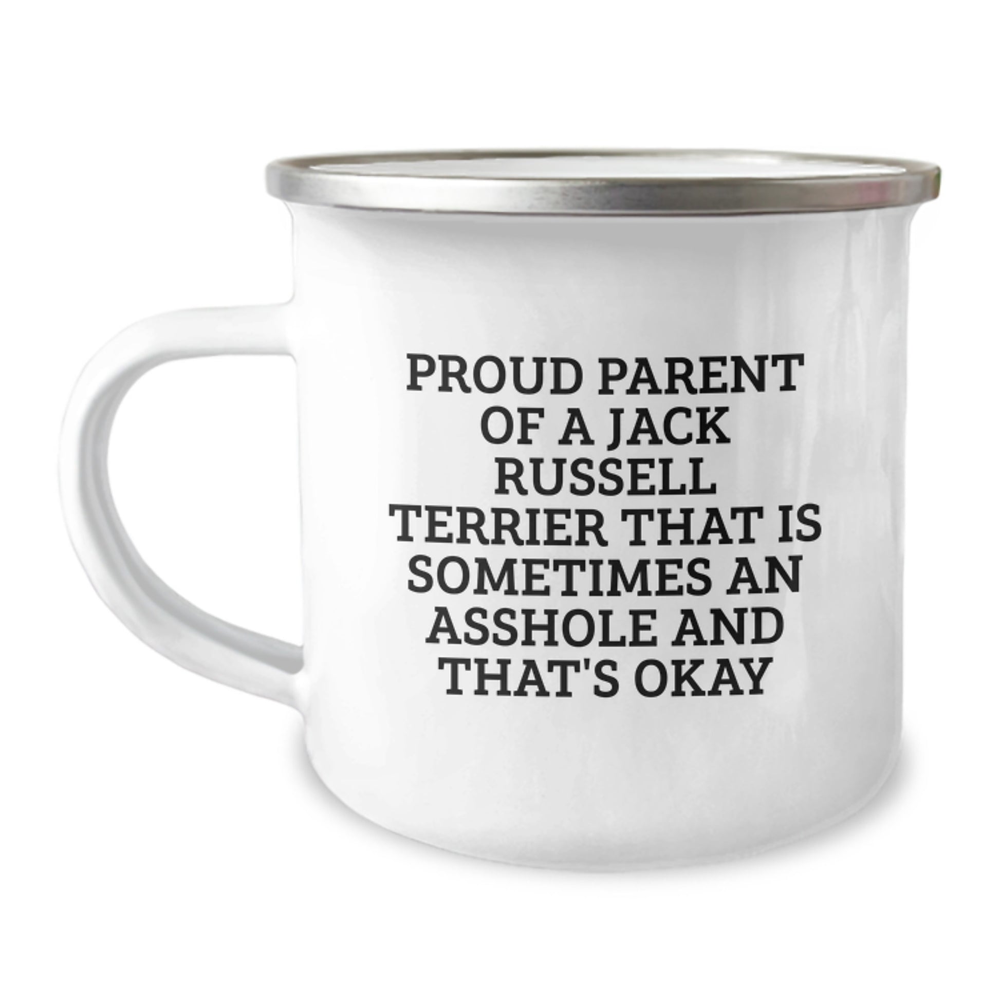 Funny Jack Russell Terrier Dog Gifts for Graduation - Camping Mug from Friends - Proud Parent Quotes - Image 1