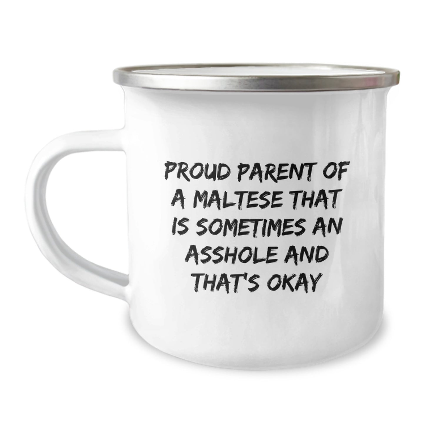 Funny Maltese Dog Camping Mug Gifts for Proud Parents Birthday Unique Unique Gifts from Family - Image 1