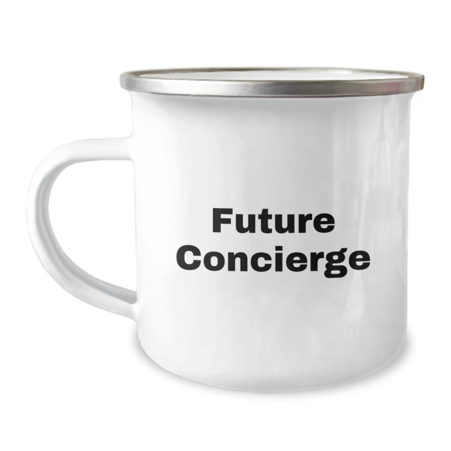 Funny Future Concierge Gifts for Men - Unique Camping Mug from Friends, Perfect for Coworkers, Family, and Concierge Lovers - Christmas Unique Gifts with Inspirational Quote - Image 1