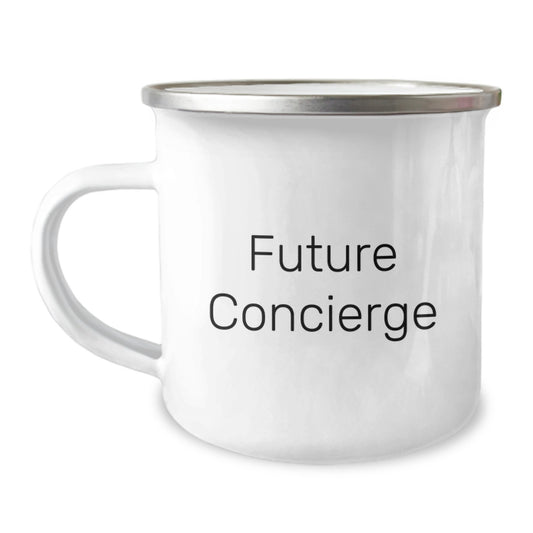 Funny Camping Mug Gifts from Friends to Concierge Team Members, Future Concierge Inspirational Mugs for Men Women Coworkers Family - Image 1