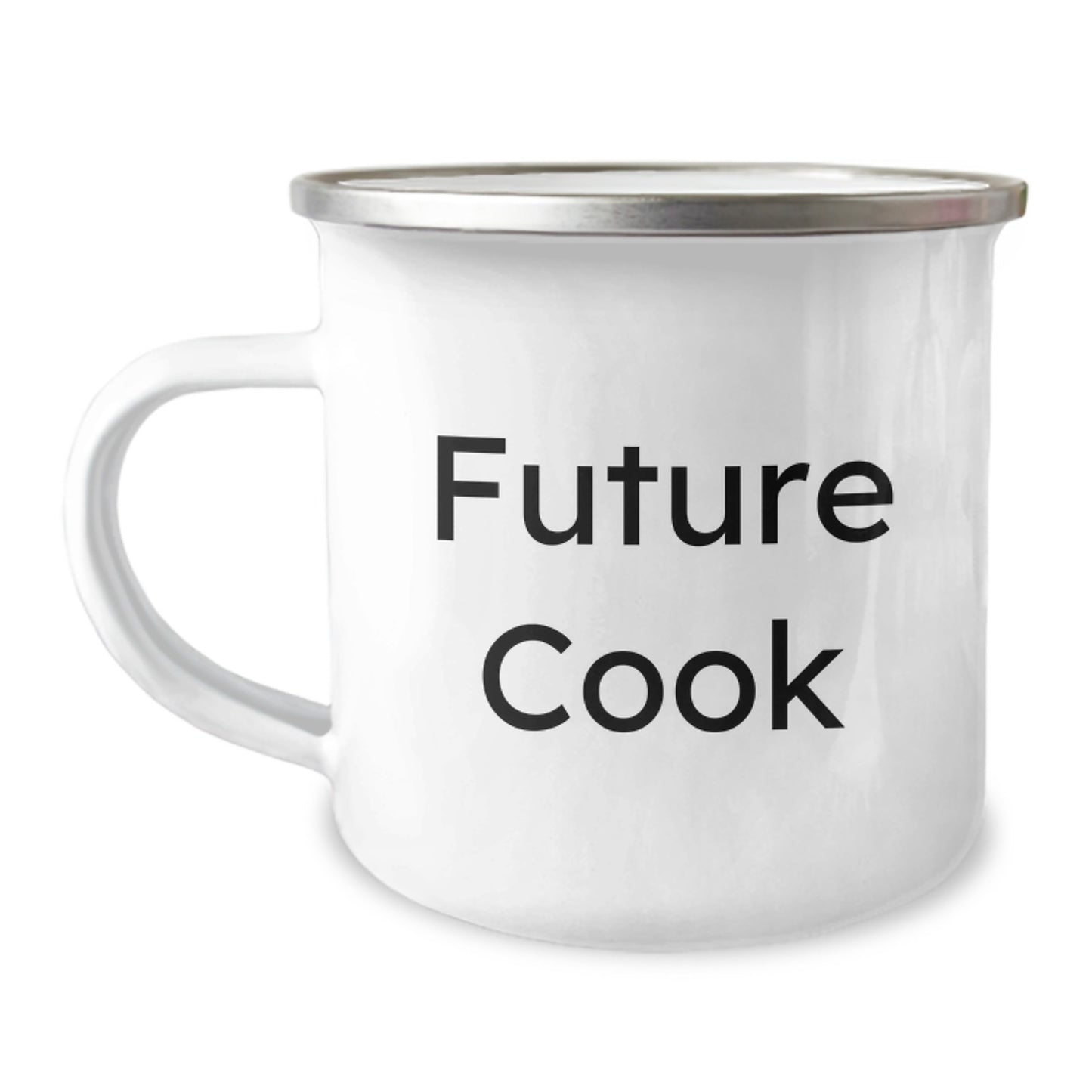 Funny Quote Camping Mug for Future Cooks Gifts from Family Friends, Christmas Unique Ideas for Men Women Friends, 12 oz Stainless Steel with Enamel Finish - Image 1