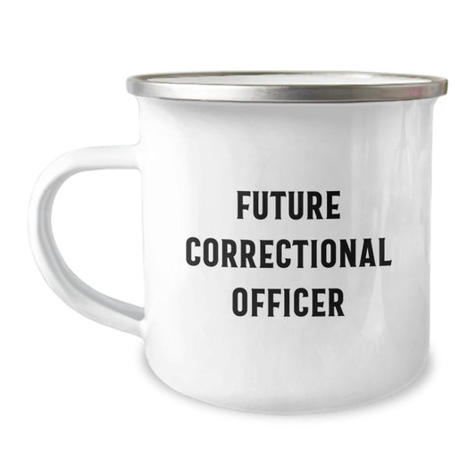 Funny Correctional Officer Gifts from Family, Unique Christmas Unique Gifts for Correctional Officer Men, Funny Camping Mug with 'Aspiring Correctional Officer Since Birth' - Image 1