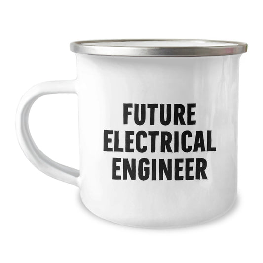 Funny Electrical Engineer Gifts from Friends, Unique Birthday Unique Gifts for Electrical Engineer Men, Inspirational Camping Mug Quote - 'Future Electrical Engineer' - Image 1