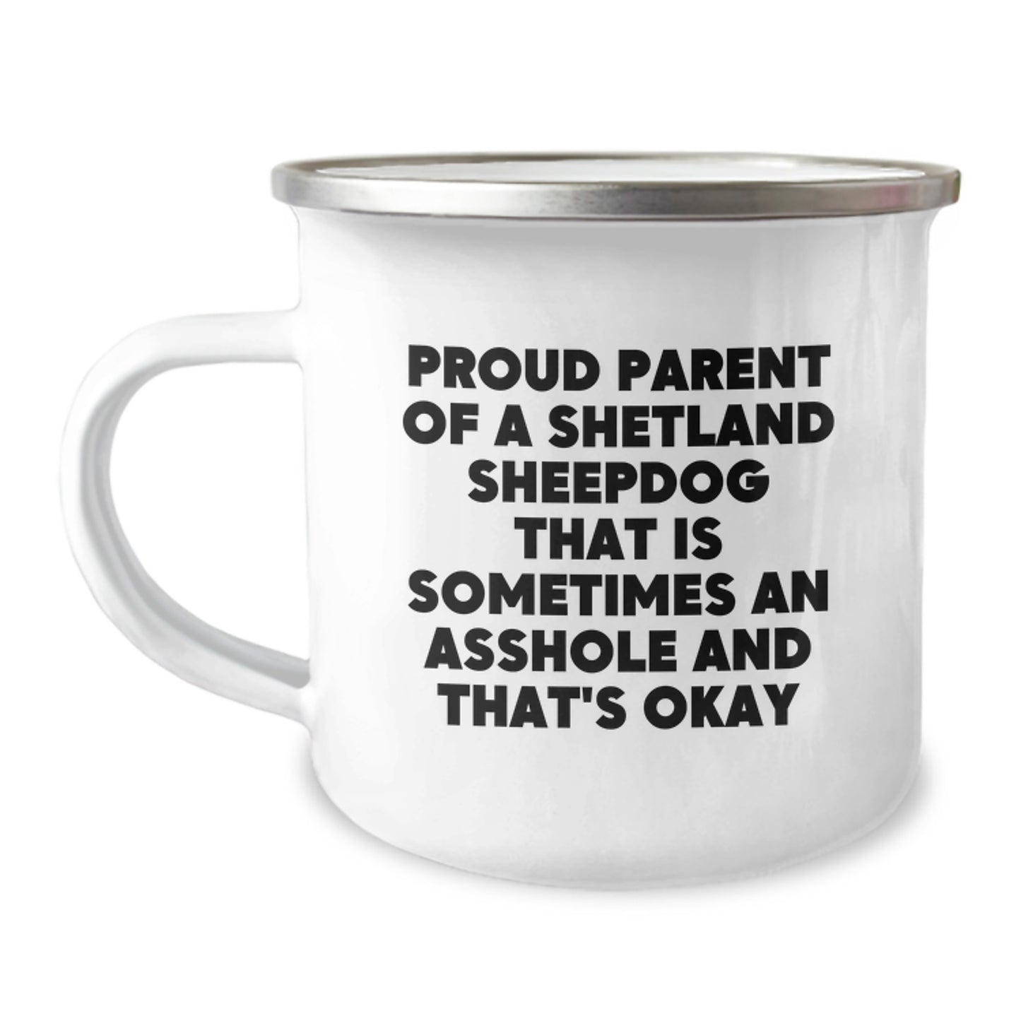 Funny Shetland Sheepdog Camping Mug Gifts from Men to Family for Christmas Unique - Image 1