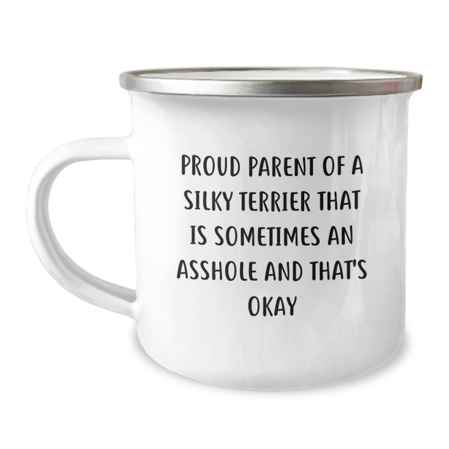 Funny Silky Terrier Dog Gifts from Friends, Birthday Unique Gifts for Silky Terrier Dog Owner Men, Men Gifts for Silky Terrier Dog Lovers, Camping Mug for Silky Terrier Dog Parent - Image 1