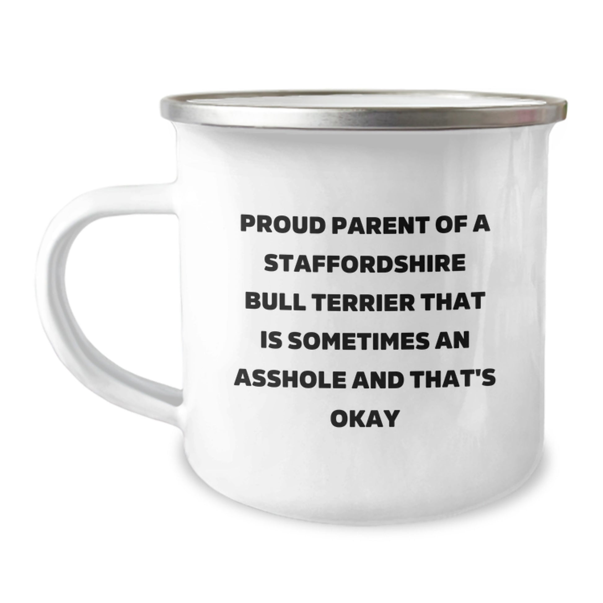Funny Staffordshire Bull Terrier Dog Gifts for Men - Proud Parent Mug - Camping Graduation Unique Gifts from Family - Image 1