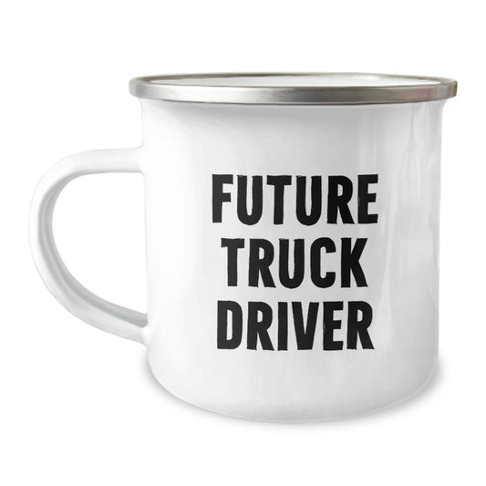 Funny Truck Driver Gifts for Him - Future Truck Driver Birthday Unique Gifts from Family - Camping Mug for Men - Image 1