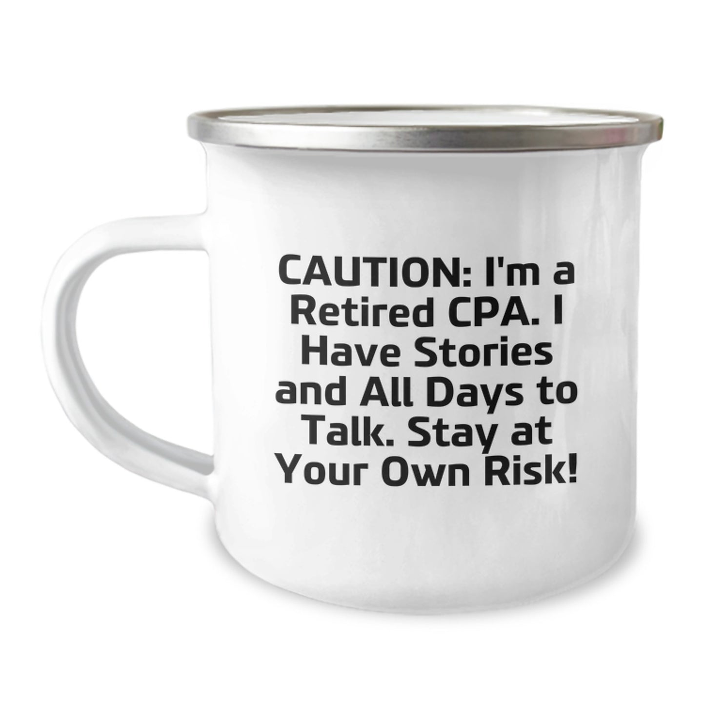 CPA Camping Mug, Funny Quote, Birthday Unique Gifts from Friends for CPA, 12 oz Stainless Steel - Image 1