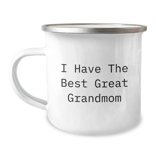 Funny Grandmom Quotes Gifts from Men to Grandmom Graduation Unique Mugs for Great Grandmom Camping Mug Enamel Finish - Image 1