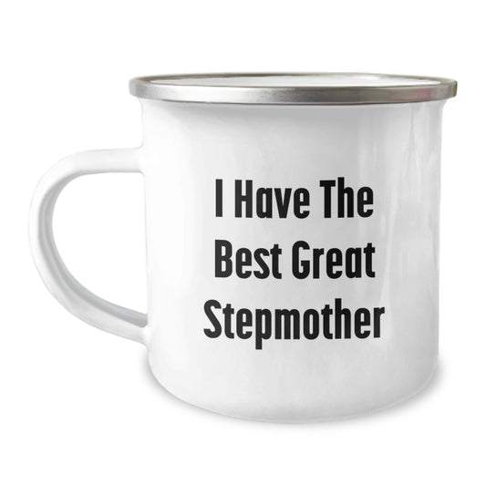 Funny Stepmother Gifts, Great Stepmother Camping Mug, Graduation Unique Gifts from Family - Image 1