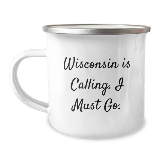 Wisconsin Camping Mug Funny Quote Gifts from Men to Family and Friends for Christmas - Image 1