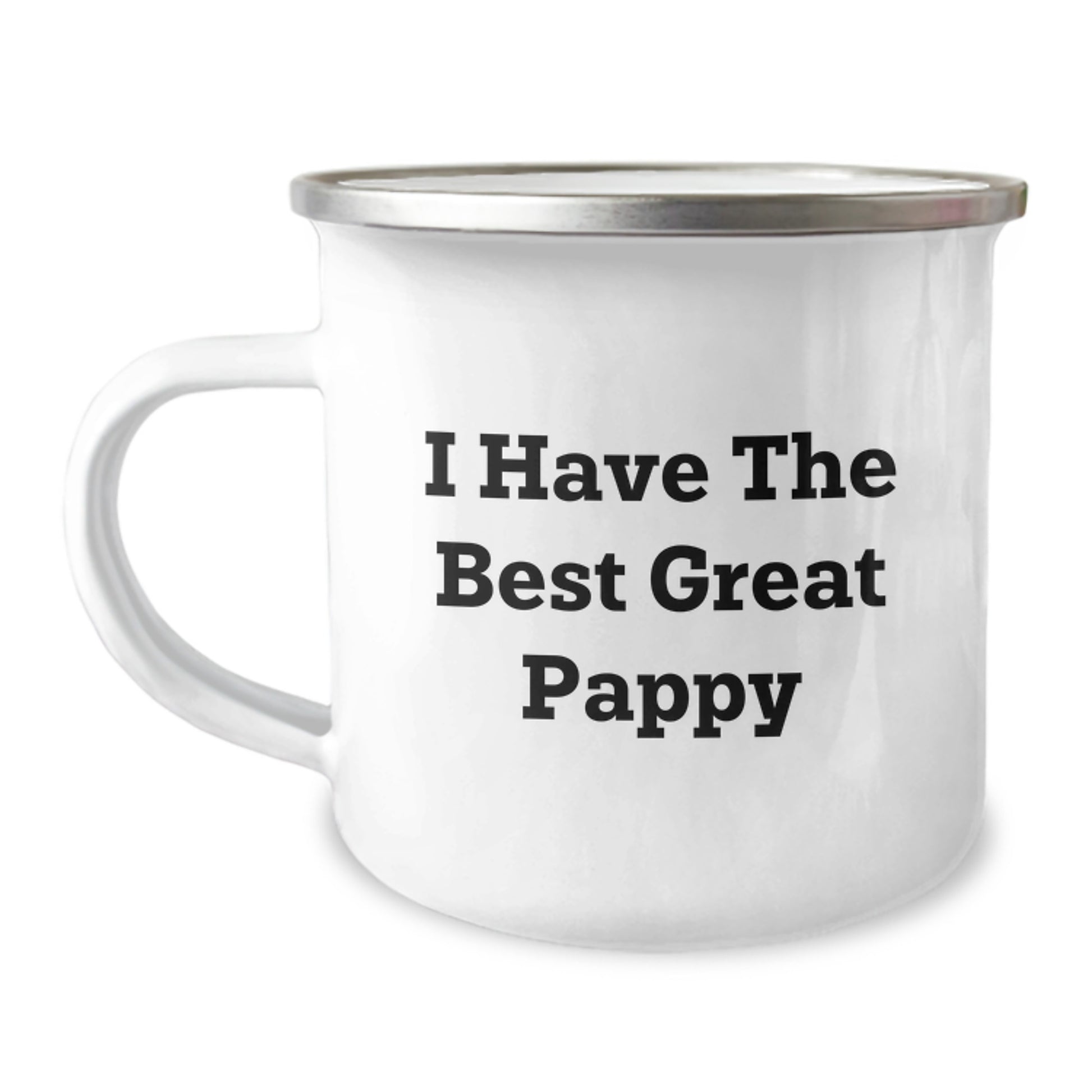 Funny Pappy Gifts from Friends - I Have The Best Great Pappy Camping Mug for Pappy Graduation Unique - Stainless Steel with Enamel Finish - Image 1