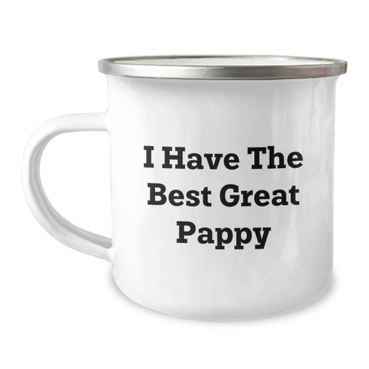 Funny Pappy Gifts from Friends - I Have The Best Great Pappy Camping Mug for Pappy Graduation Unique - Stainless Steel with Enamel Finish - Image 1