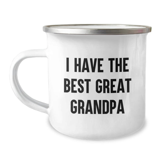 Funny Grandpa Gifts for Men, 'I Have The Best Great Grandpa' Camping Mug, Unique Graduation Unique Gifts from Family - Image 1