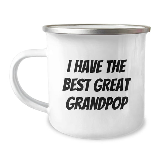 Funny Grandpop Camping Mug Gifts from Grandparents to Grandkids on Graduation Day - Best Grandpop Great Grandpop Quote - Image 1