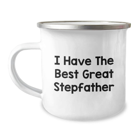 Funny Stepfather Gifts from Men to Great Stepfather on Graduation Unique Occasion, Camping Mug for Him, Inspirational Quote about Stepfather - Image 1