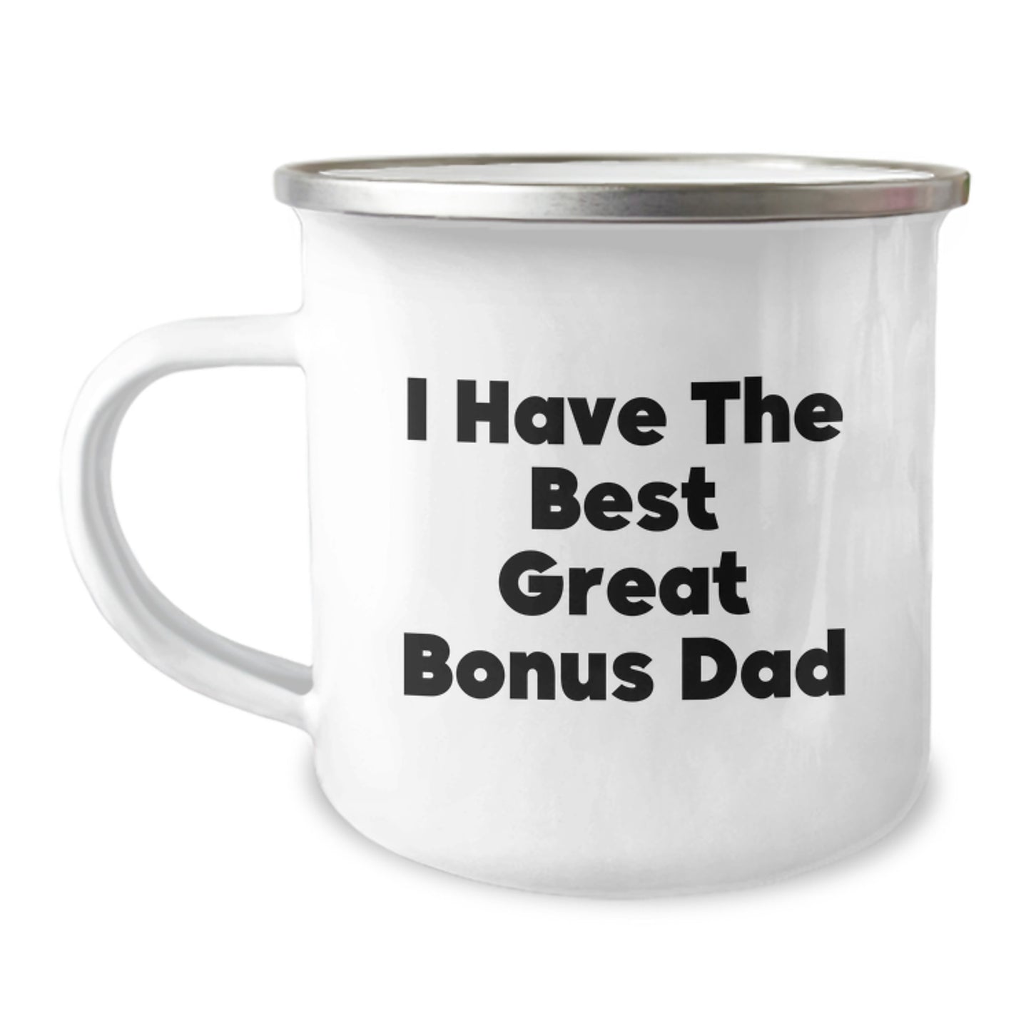 Funny Bonus Dad Camping Mug, Great Gifts from Men to Bonus Dads on Mother's Day, Unique Coffee Mug - Image 1