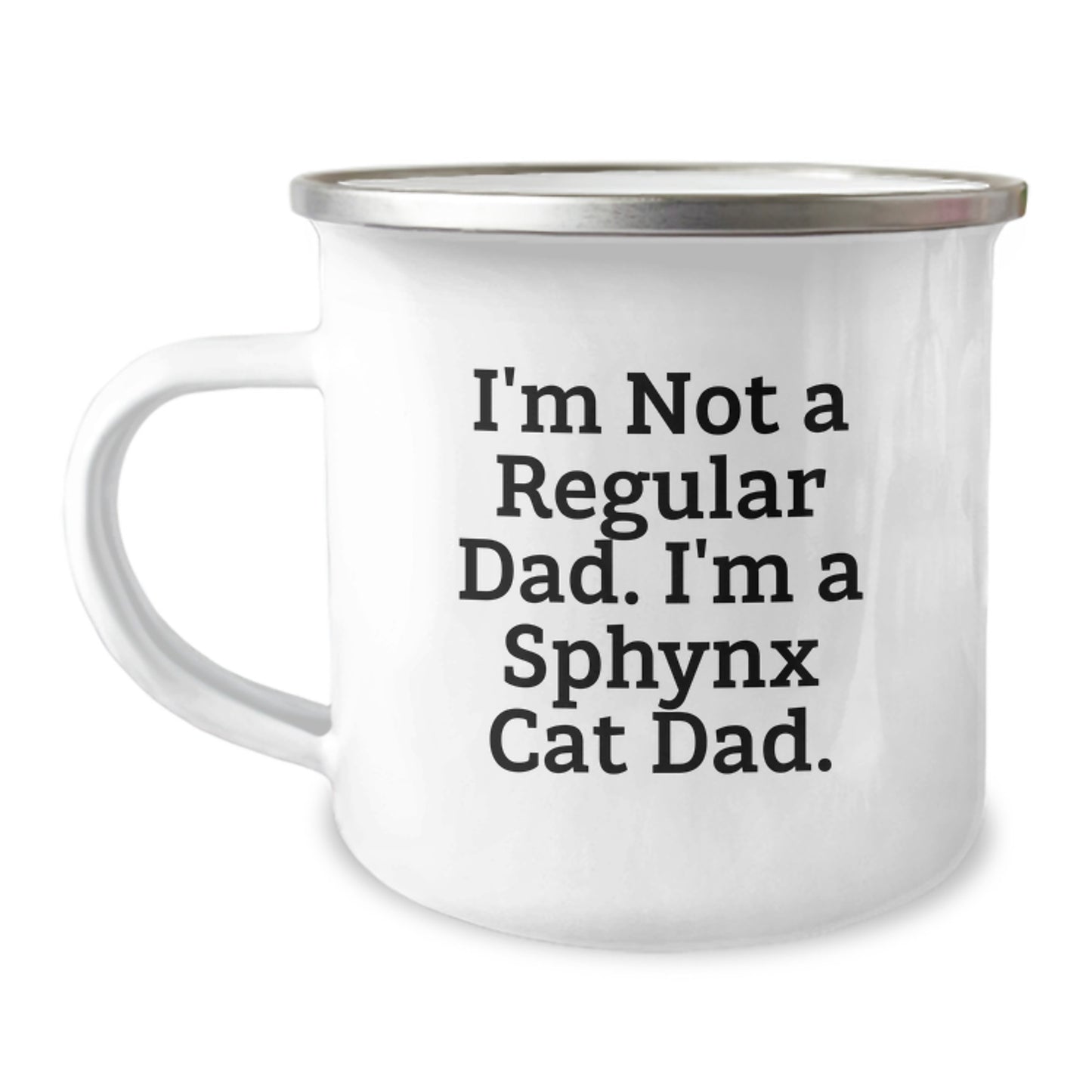 Funny Sphynx Cat Dad Gifts for Men, Unique Graduation Gifts from Friends, Sphynx Cat Lover Camping Mug - Image 1