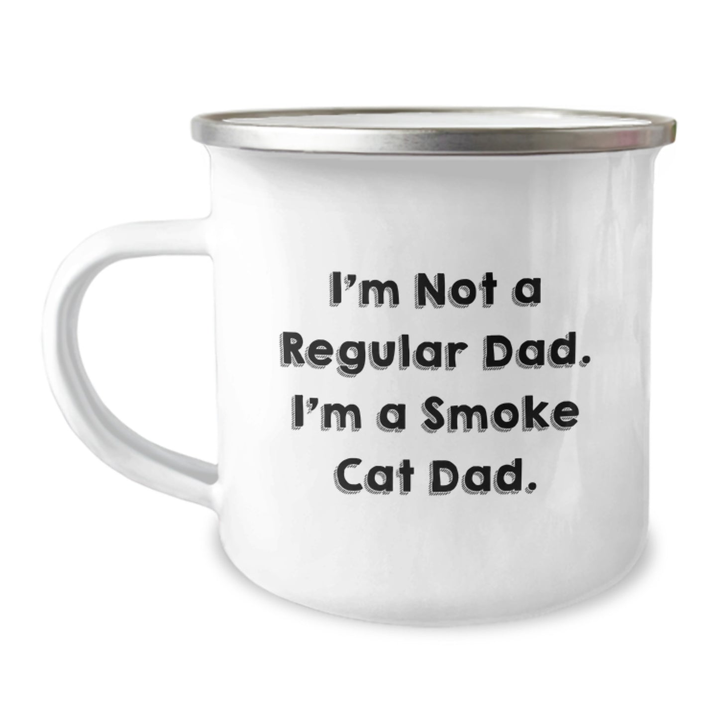 Funny Smoke Cat Dad Gifts for Men, Unique Camping Mug for Christmas Unique Gifts from Dad to Smoke Cat Lover - Image 1