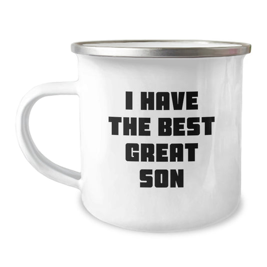 Funny Son Camping Mug - Great Gifts for Sons on Birthday - Unique Camping Mug from Mom or Dad - Image 1