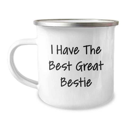 Funny Bestie Gifts from Friends - Cute Camping Mug for Bestie Christmas Unique Gifts, Inspirational Quote 'I Have The Best Great Bestie' - Bestie Best Friend Coffee Mug for Women - Image 1