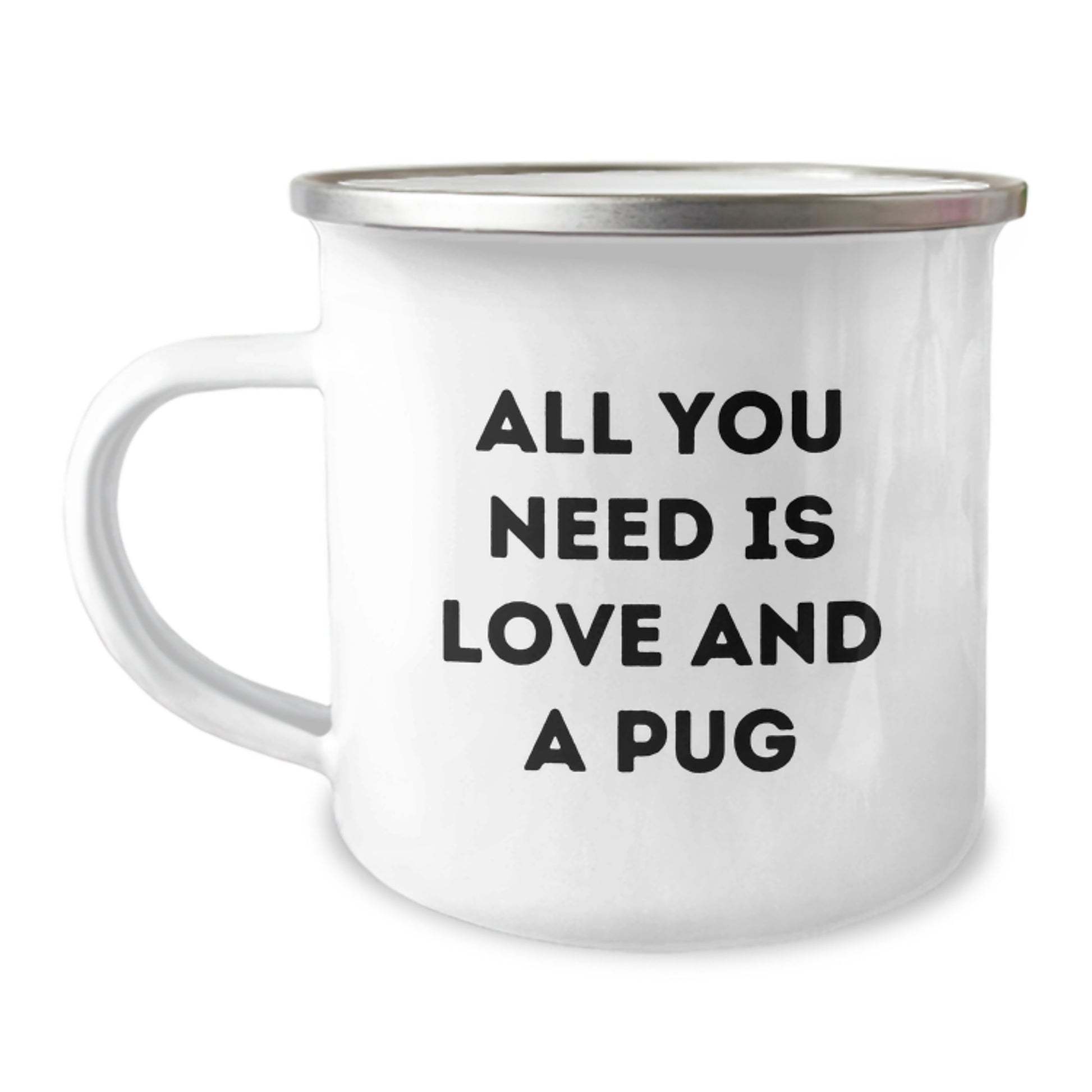 Funny Pug Dog Camping Mug Gifts from Friends and Family for Christmas - Image 1