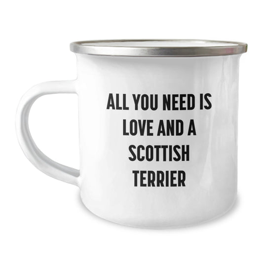 Funny Scottish Terrier Dog Camping Mug - Gifts from Men to Friends for Scottish Terrier Dog Lovers - Unique Christmas Unique Gifts - Image 1