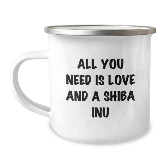 Funny Shiba Inu Dog Lover Gifts from Family and Friends for Christmas Unique Mugs - All You Need Is Love And A Shiba Inu - Image 1