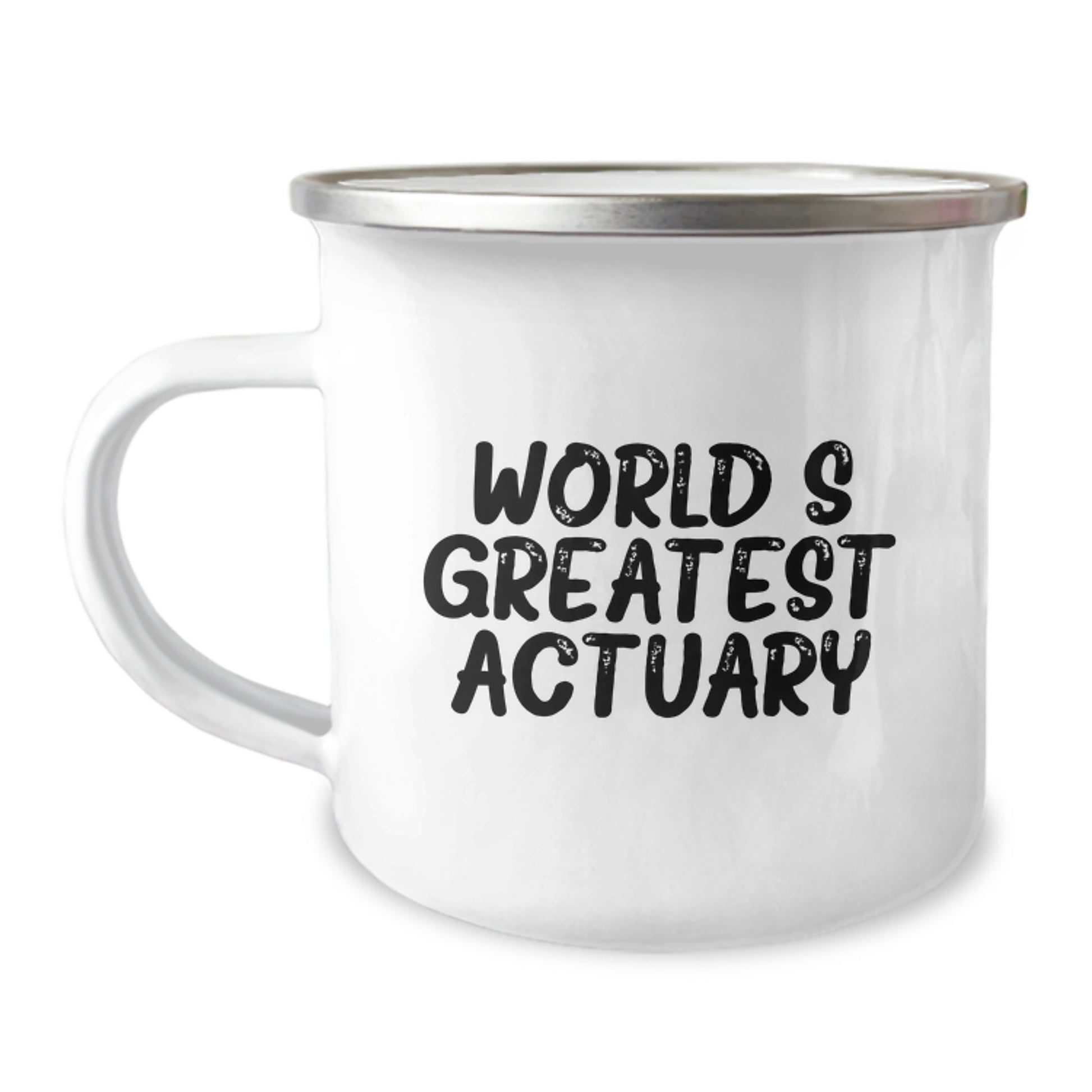 Funny Actuary Gifts from Friends, Gifts for Actuary Men, World's Greatest Actuary Camping Mug - Image 1