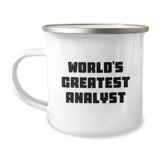 Analyst Camping Mug For Him World's Greatest Analyst Graduation Gift - Image 1