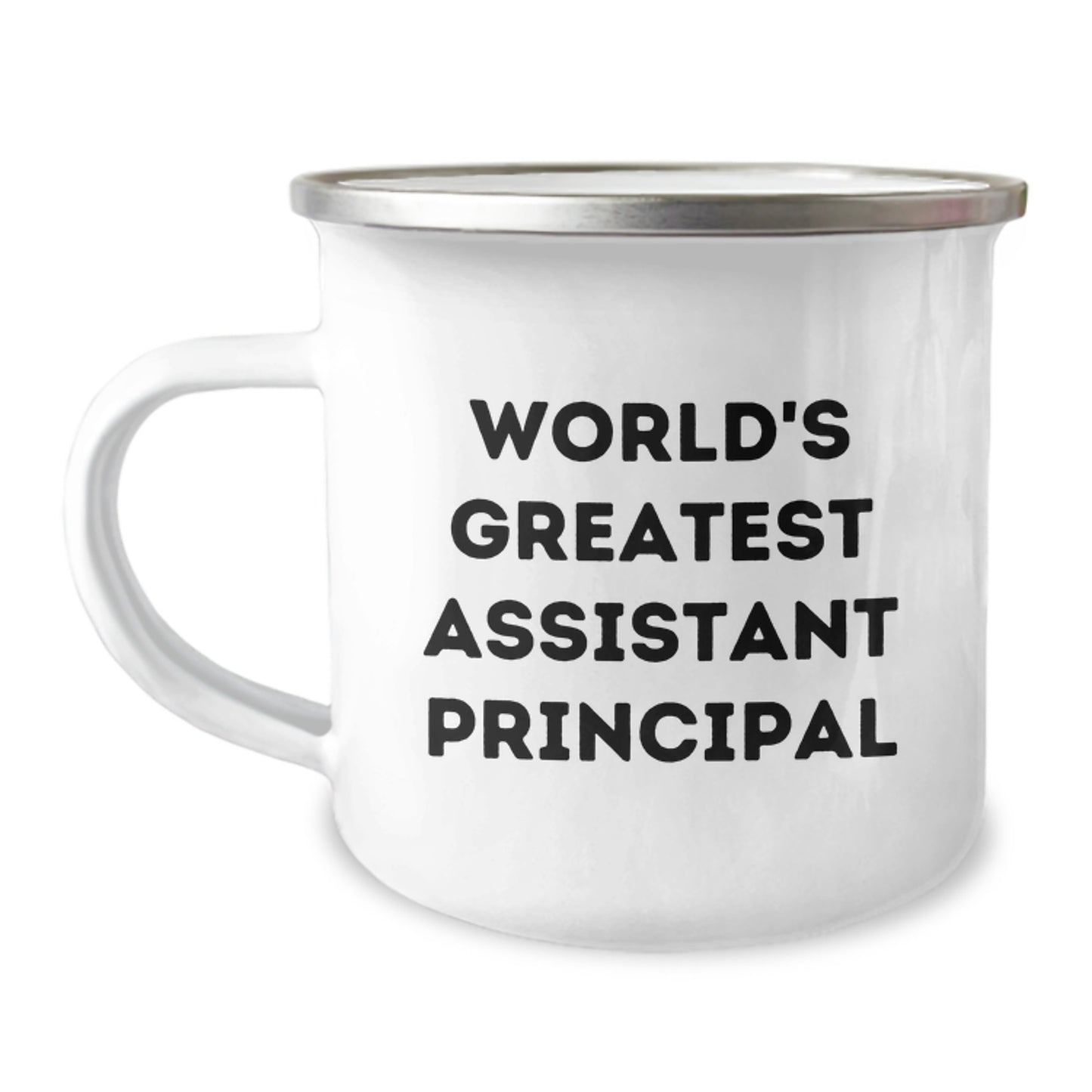 Funny 'World's Greatest Assistant Principal' Camping Mug Gifts for Assistant Principals from Family on Father's Day - Image 1