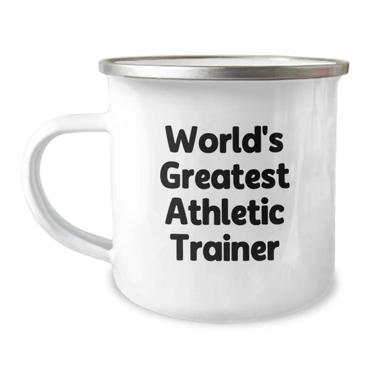 Funny Gifts from Men for World's Greatest Athletic Trainer - Christmas Unique Gifts - Camping Mug - Image 1