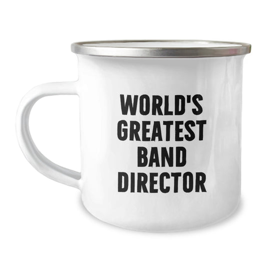 Funny Gift for Band Director World's Greatest Quote Camping Mug Birthday Unique Gifts for Men Friends Family - Image 1