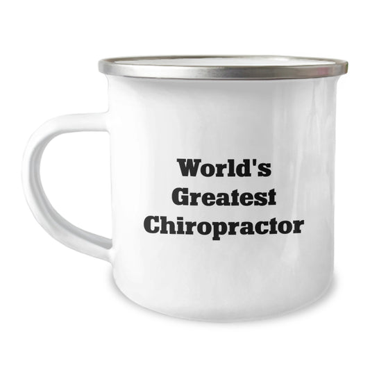 Funny Chiropractor Gifts for Men, Unique Graduation Gift from Friends to Chiropractor, World's Greatest Chiropractor Camping Mug - Image 1