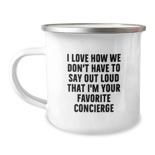 Funny Concierge Gifts from Friends for Favorite Camping Mug at Christmas - Image 1