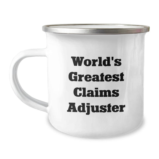 Funny Claims Adjuster Gifts for Him, World's Greatest Claims Adjuster Camping Mug, Birthday Unique Gifts from Friends - Image 1