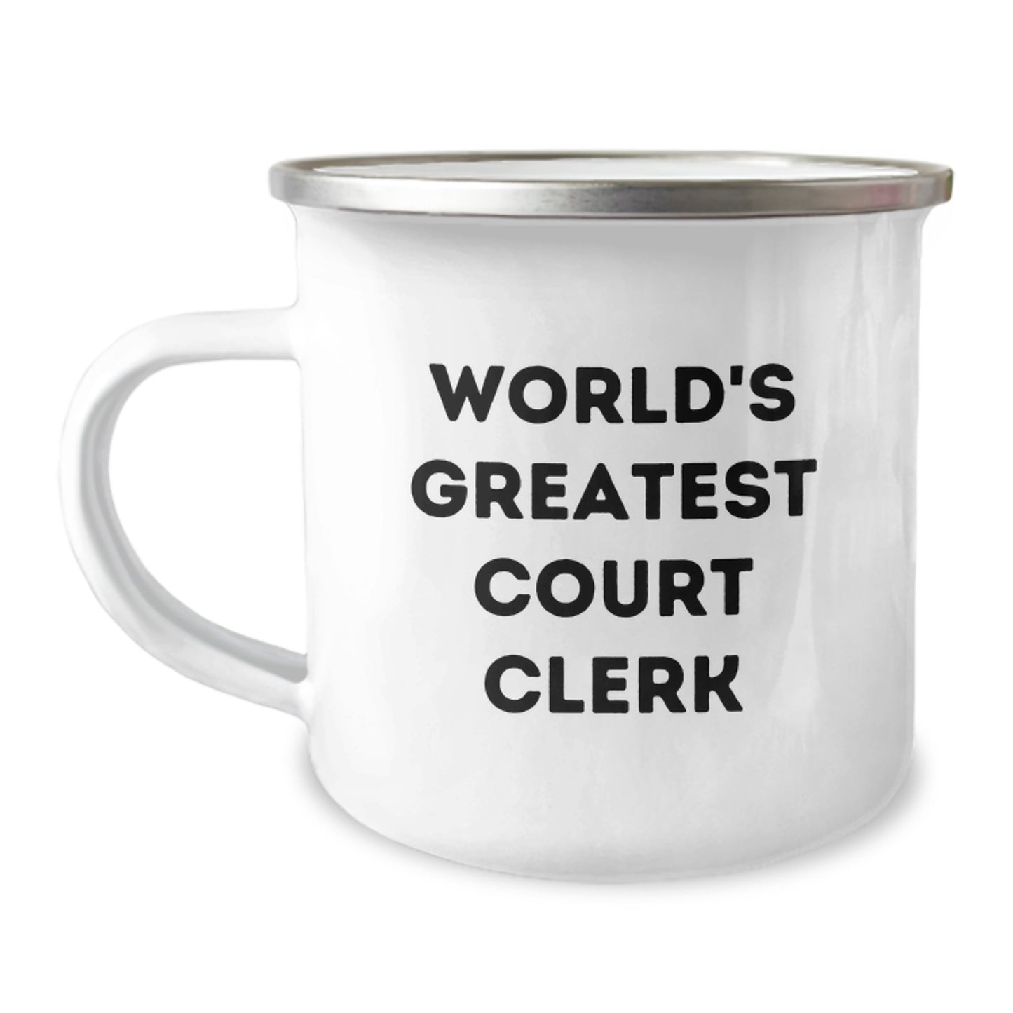 World's Greatest Court Clerk Keepsake Camping Mug for Him Birthday Gift - Image 1