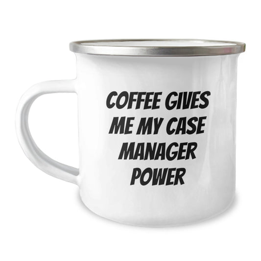 Funny Case Manager Gifts, Inspirational Coffee Lovers Camping Mug for Case Manager, Graduation Unique Gifts from Friends and Family - Image 1