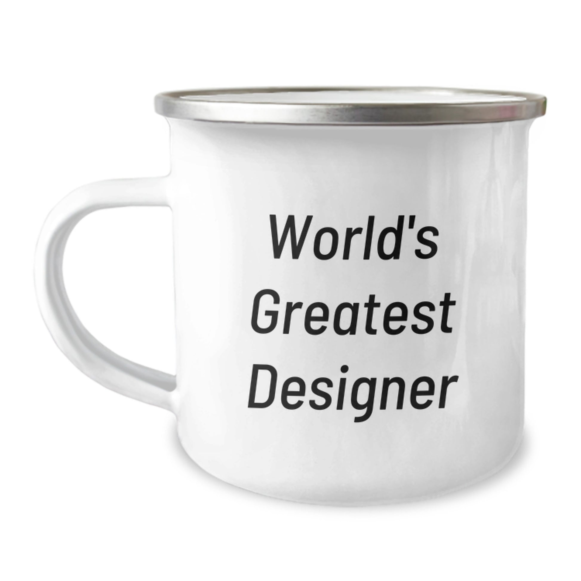 Unique Birthday Unique Gifts for Designer Friends - 'World's Greatest Designer' Funny Camping Mug, 12 oz Stainless Steel - Image 1