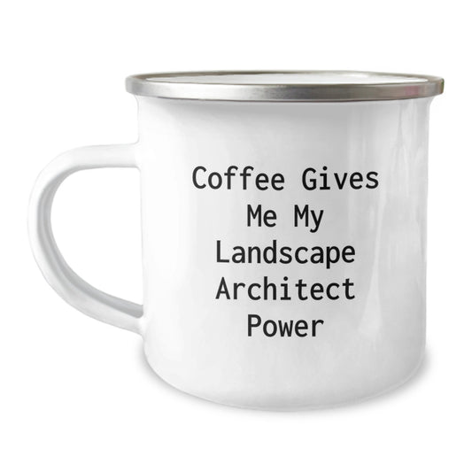 Funny Landscape Architect Unique Gifts for Men and Women, Coffee Gives Me My Landscape Architect Power, Camping Mug for Christmas - Image 1